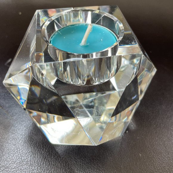 2 x Rosenthal Germany Crystal Votive Candle Holder Carlyle Clear Faceted - Picture 6 of 10